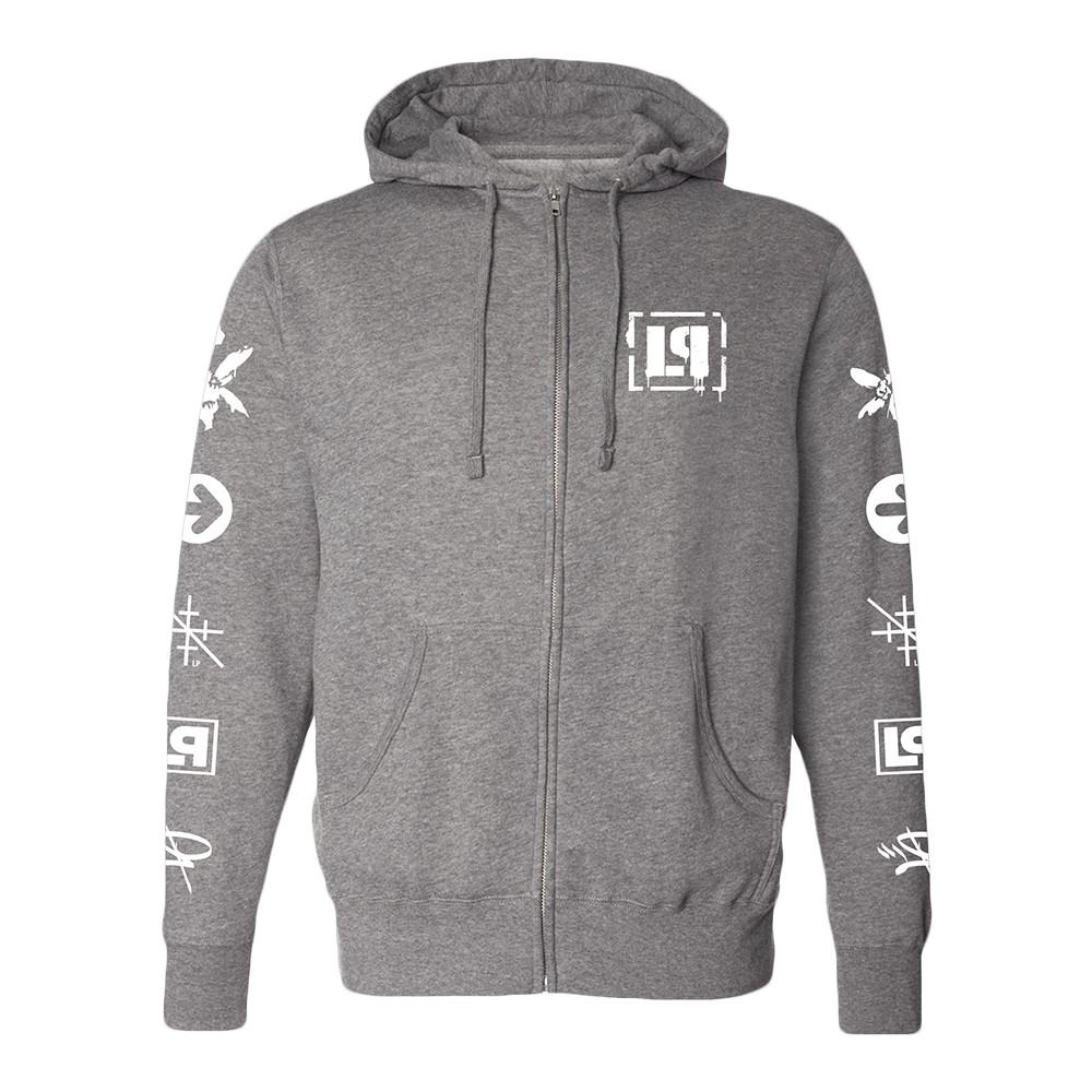 Linkin Park Lp Icons Zip Hoodie Best Tour Merch Present For Music Fans-1