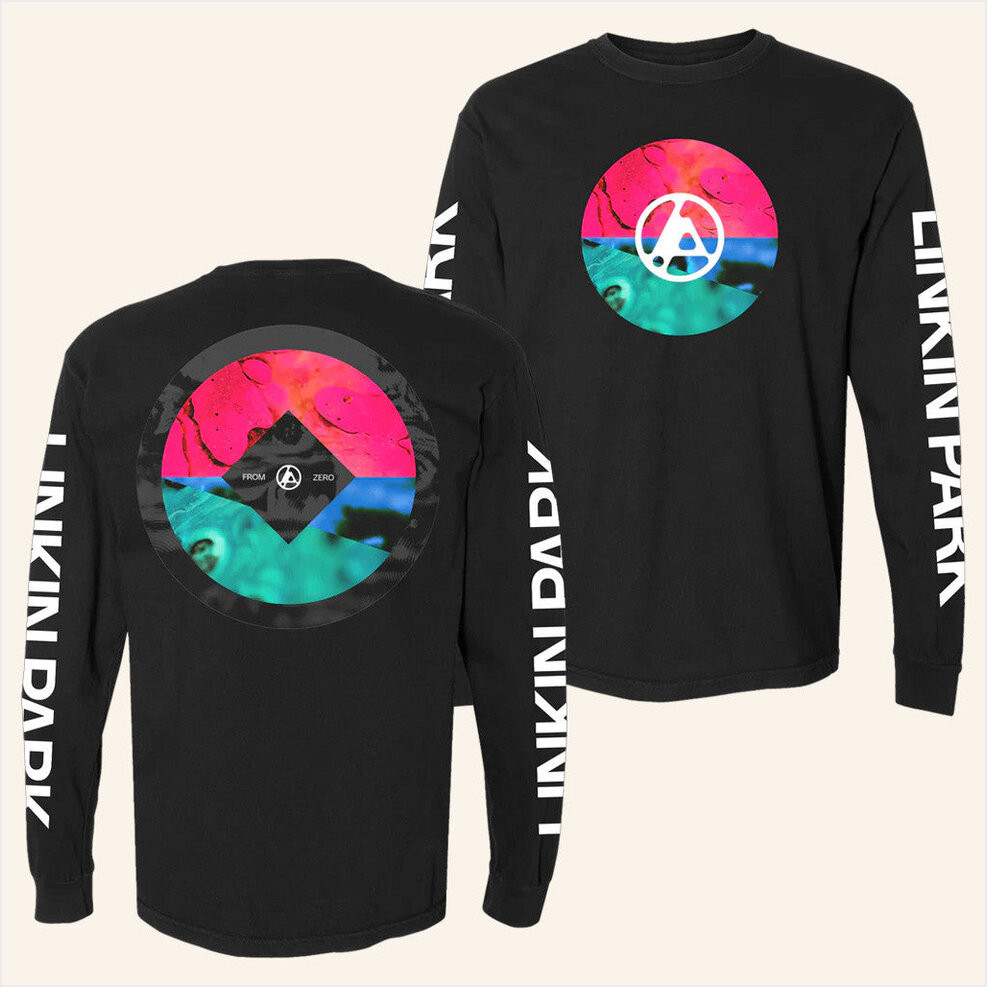 Linkin Park Merch From Zero 2025 Tour FZ Deluxe Circle Black Long Sleeve T-Shirt Gifts For Fans-1