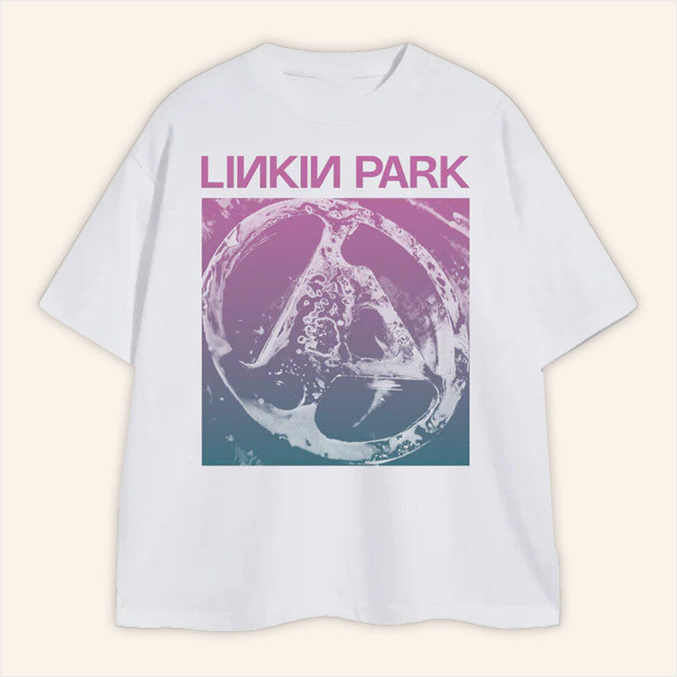 Linkin Park Merch From Zero 2025 Tour FZ Deluxe Gradient White Shirt Fans Gifts Gifts For BFF-1