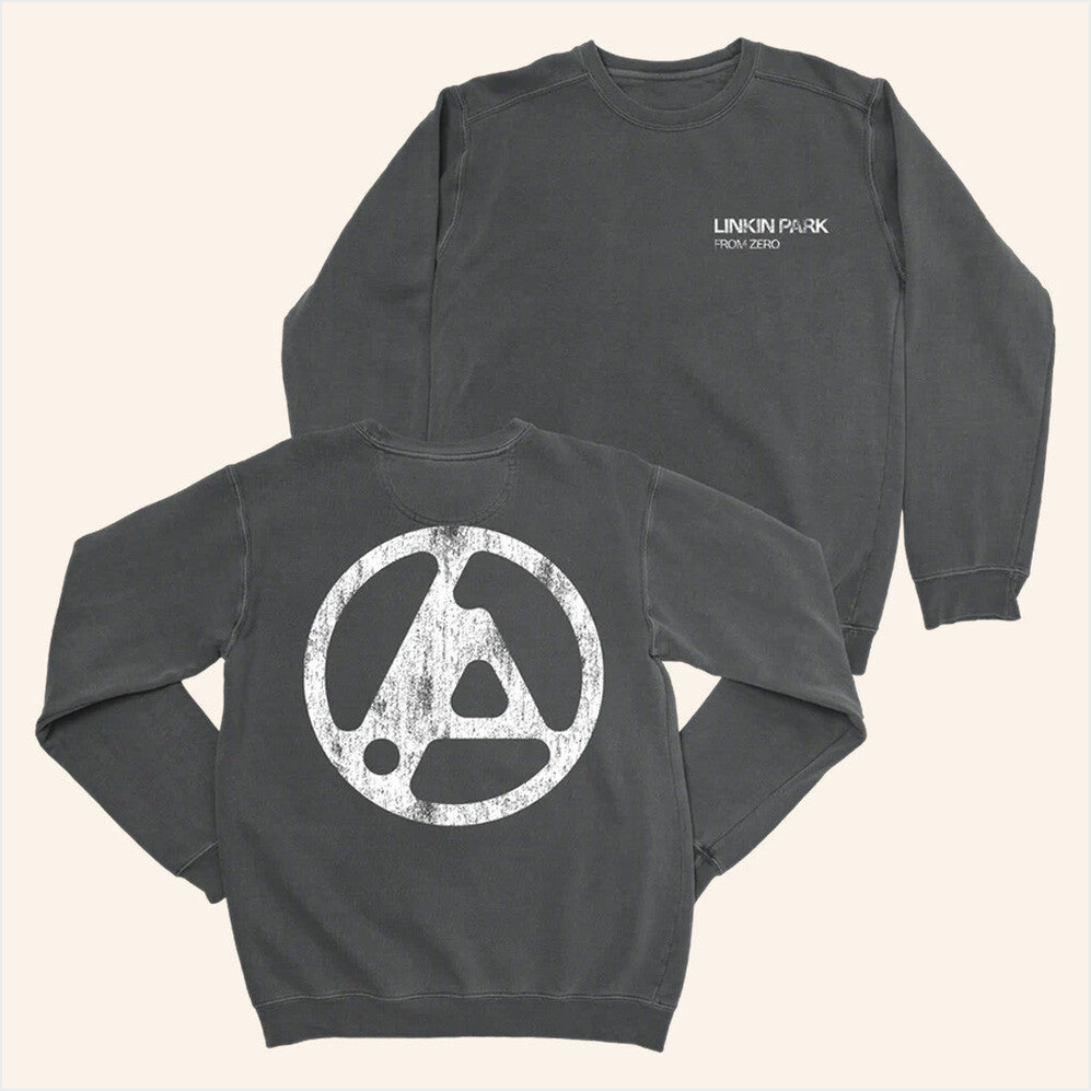 Linkin Park Merch From Zero 2025 Tour From Zero Distressed Logo Sweatshirt Gifts For Music Lovers-1