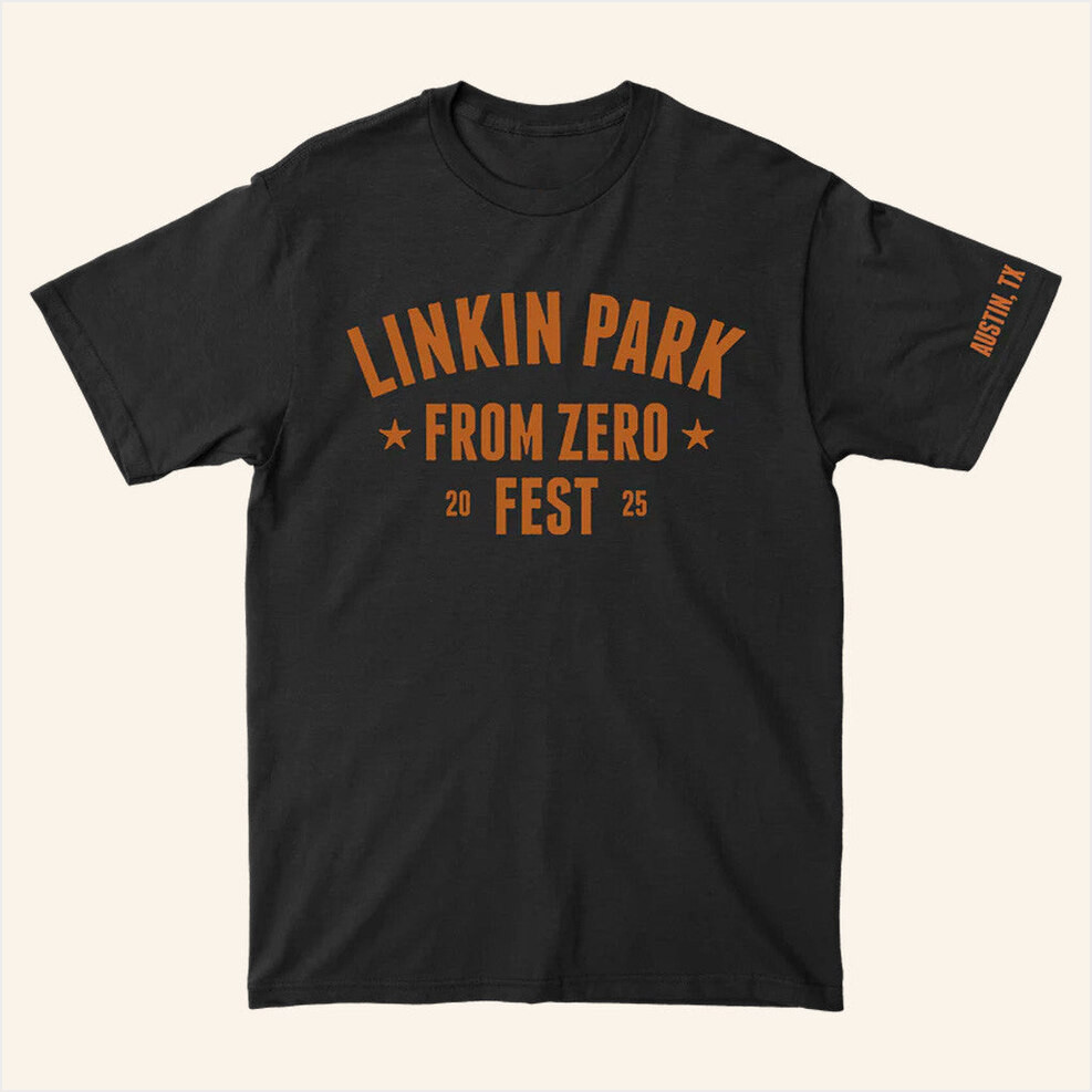 Linkin Park Merch From Zero 2025 Tour LP ATX Fest 2025 Black T-Shirt Music Lovers Gifts-1