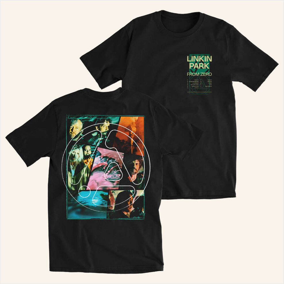 Linkin Park Merch From Zero 2025 Tour Photo Collage Black T-Shirt Best Gifts For Fans-1 Linkin Park Merch From Zero 2025 Tour Photo Collage Black T-Shirt Best Gifts For Fans-1