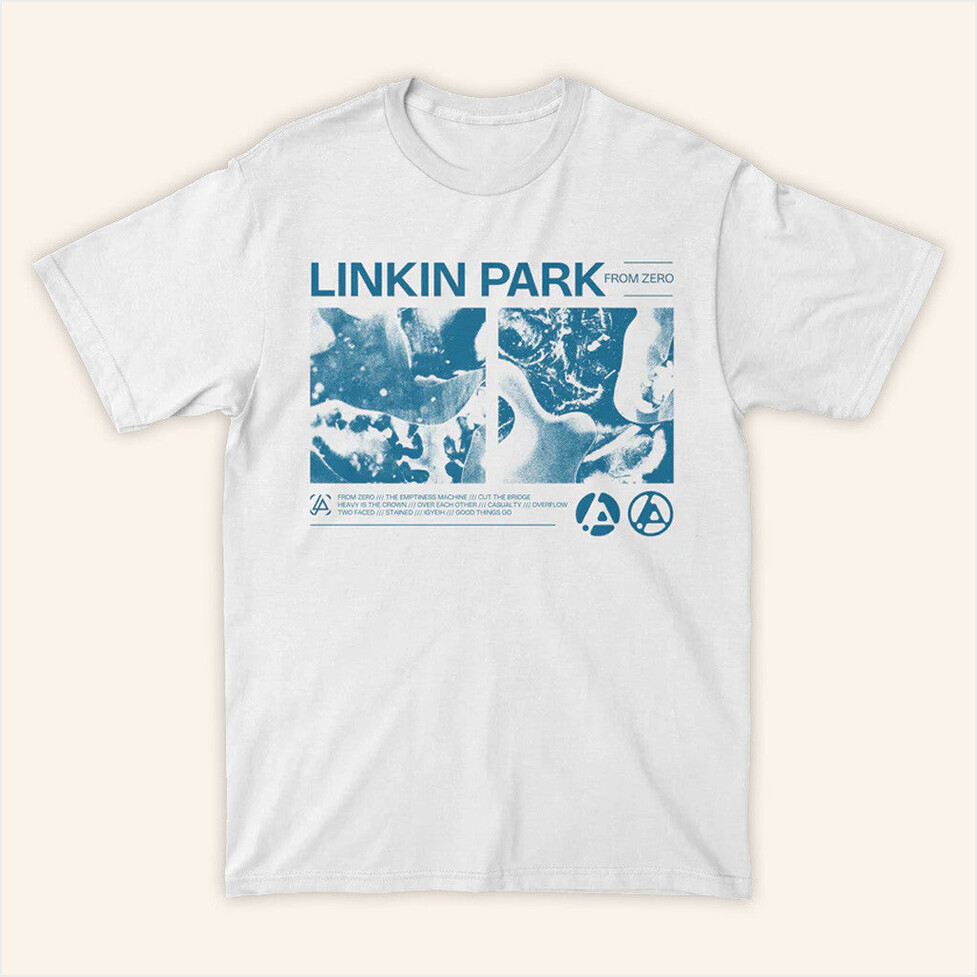 Linkin Park Merch From Zero 2025 Tour Tracks White T-Shirt Best Gifts For Music Lovers-1