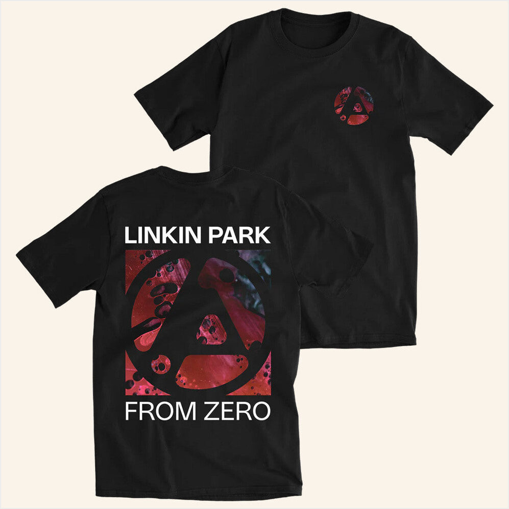 Linkin Park Merch From Zero 2025 Tour Zero Texture Black Shirt Gifts For Him Gifts For BFF-1