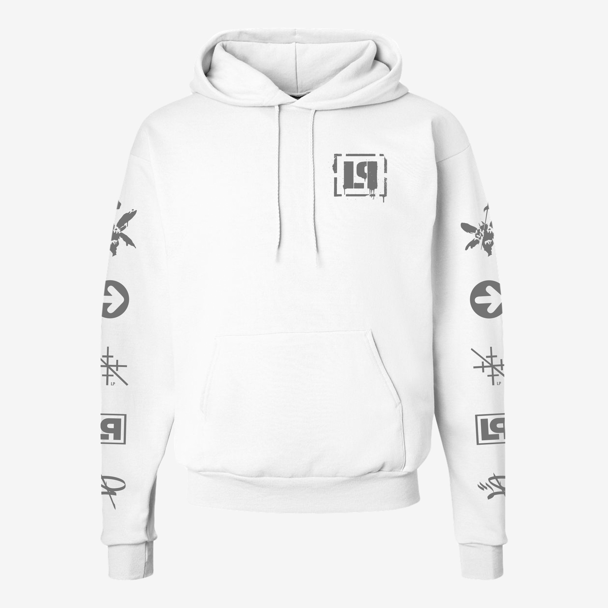 Linkin Park Tour Merch Hoodie Lp Icons White Pullover Best Music Fans Gift-1