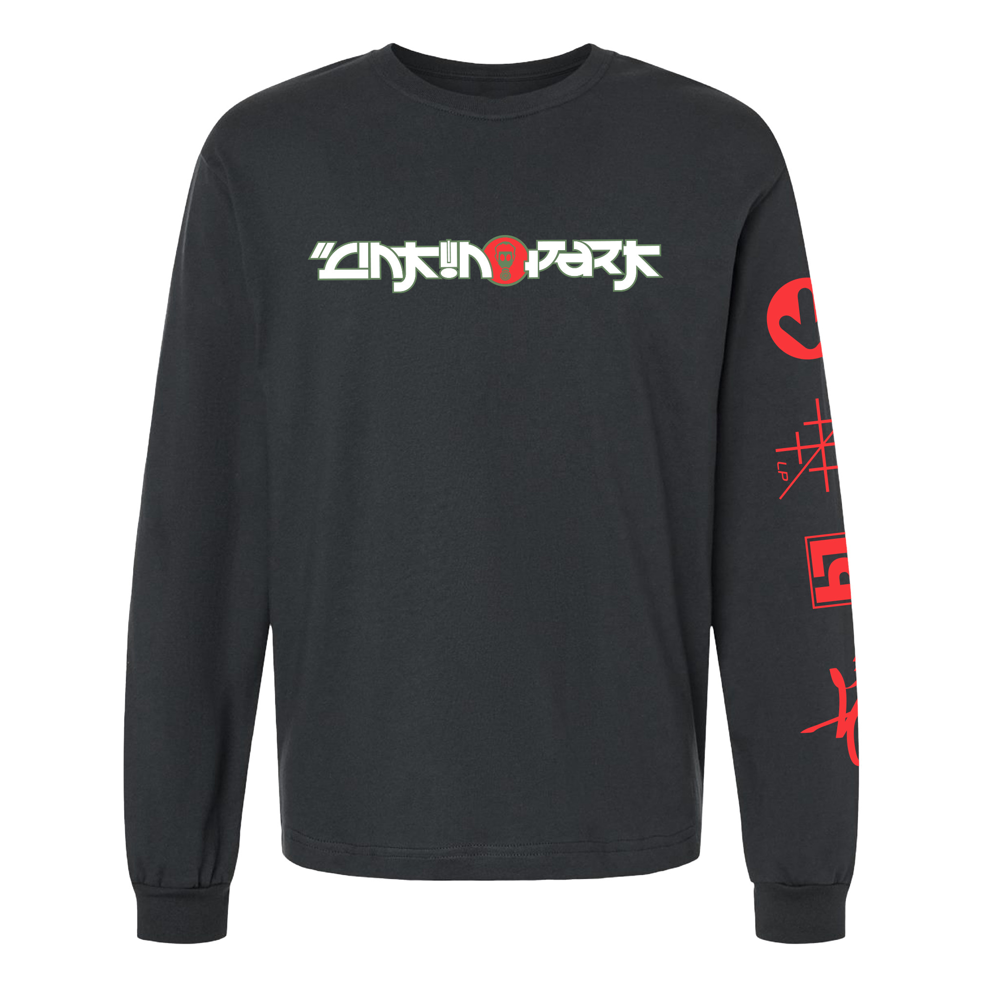 Linkin Park Tour Merch Long Sleeve Tee Shirt Vintage Gas Mask Dark Grey Best For Concert Outfit-1