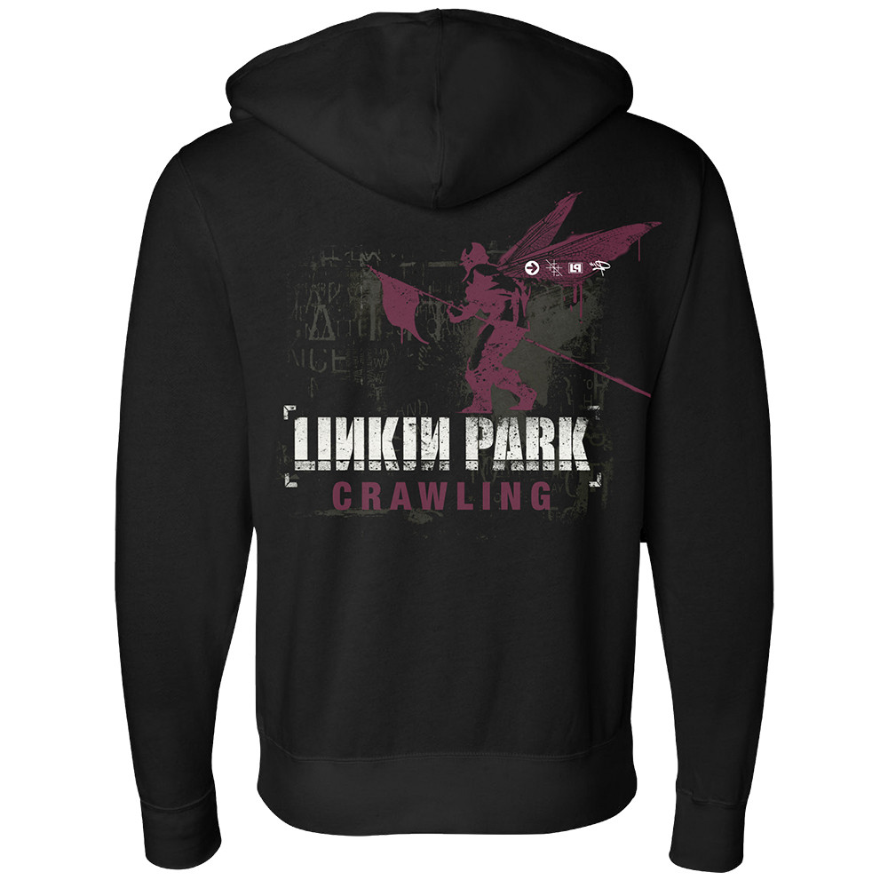 Linkin Park Tour Merch Lp Crawling Side Street Soldier Zip Hoodie Best Gift For Music Lovers-1