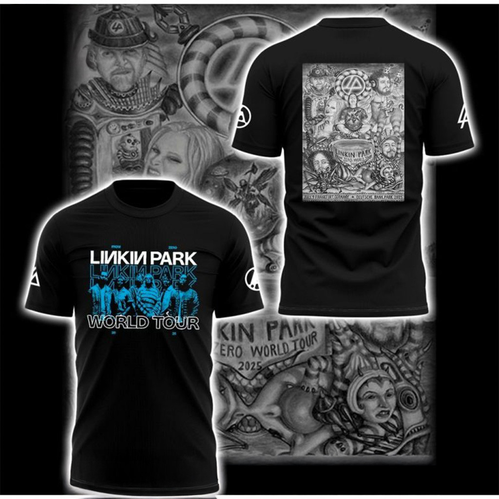 Linkin Park World Tour 2025 T-Shirt Gifts For Rock Band Fans-1