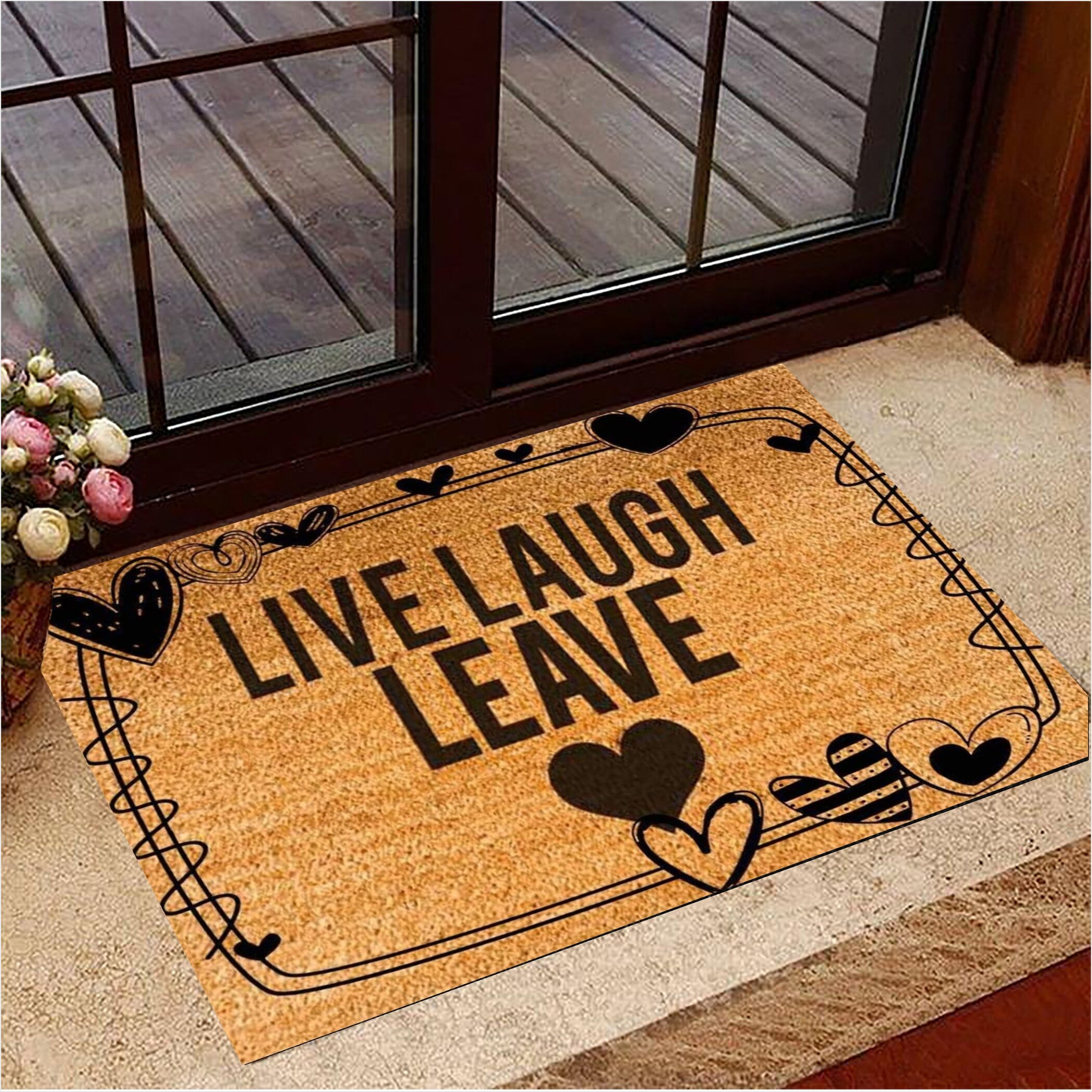 Live Laugh Leave Doormat Hilarious Funny Door Mats For Front Door Ideas Gifts For Besties-1