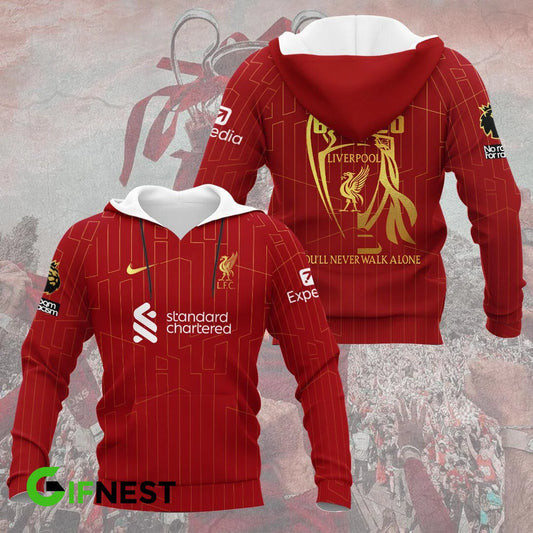 Liverpool FC 2025 Premier League Champions Hoodie Football Fans Gifts-1