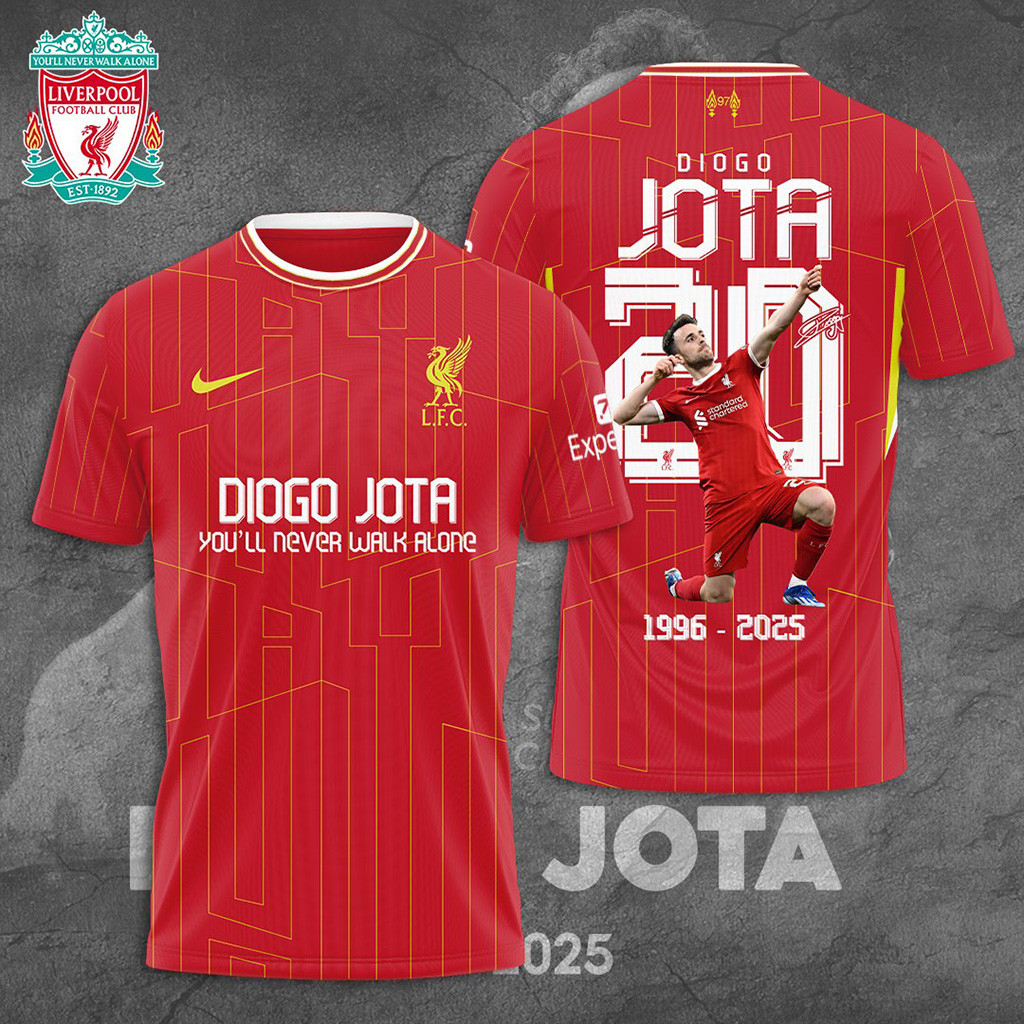 Liverpool FC x Diogo Jota Shirt You'll Never Walk Alone Diogo Jota Merch Gifts For Fans-1