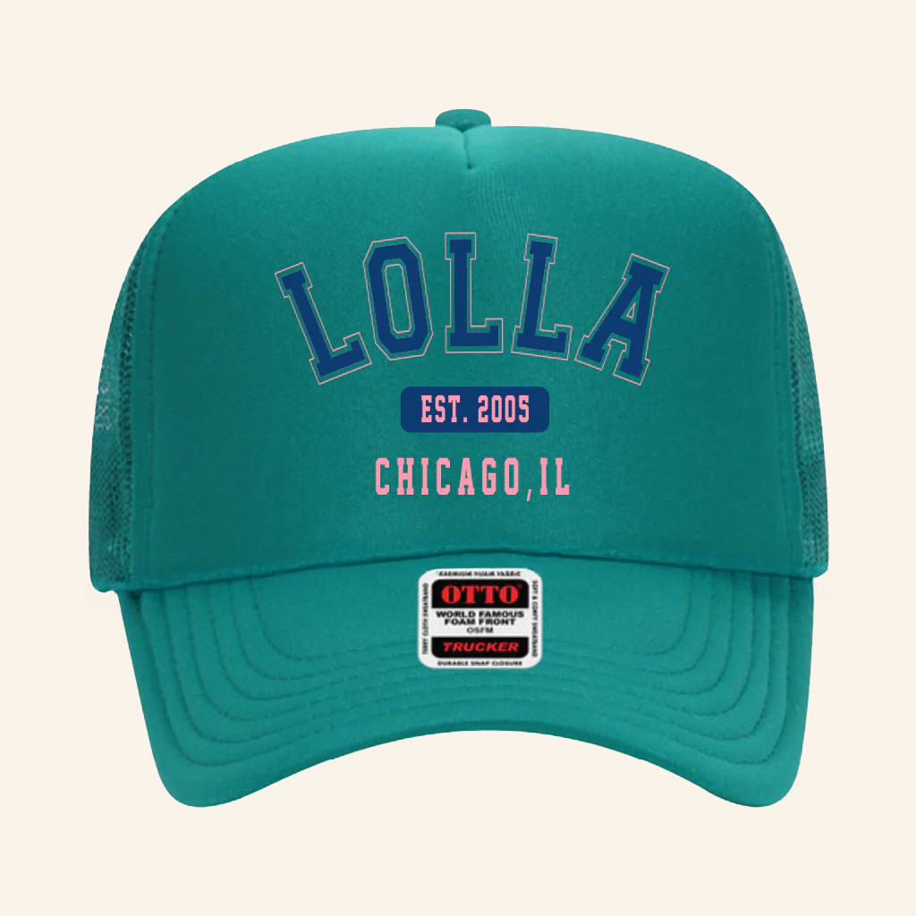 Lollapalooza Merch Lolla Collegiate Trucker Hat Gifts For Friends-1