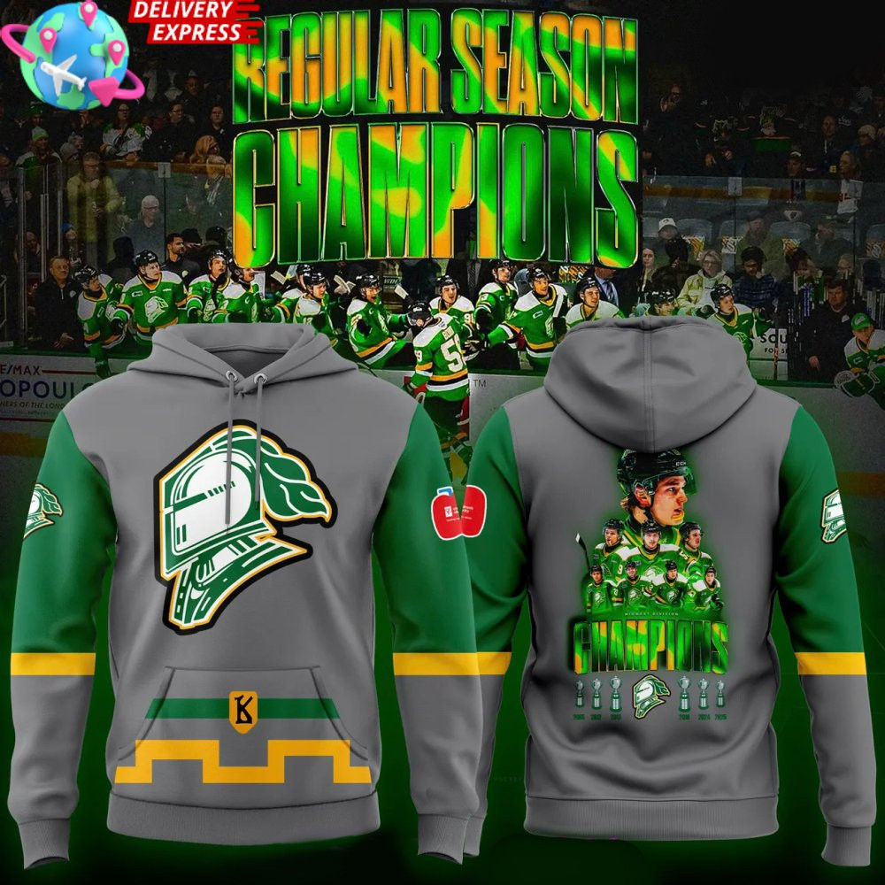 London Knights x Midwest Division Champions 2025 Hoodie Father's Day Gifts For Husband-1