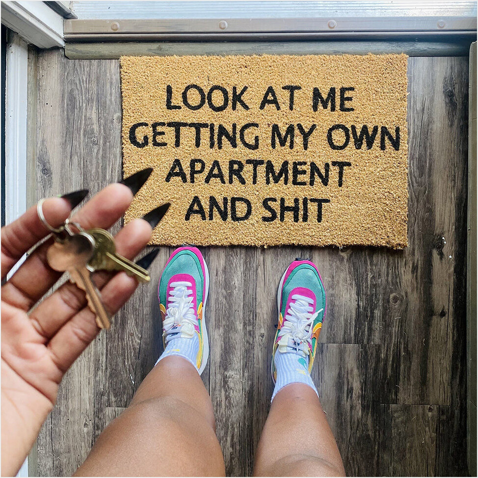 Look At Me Getting My Own Apartment Doormat Floor Mat Funny House Decor Gifts For Friends-1