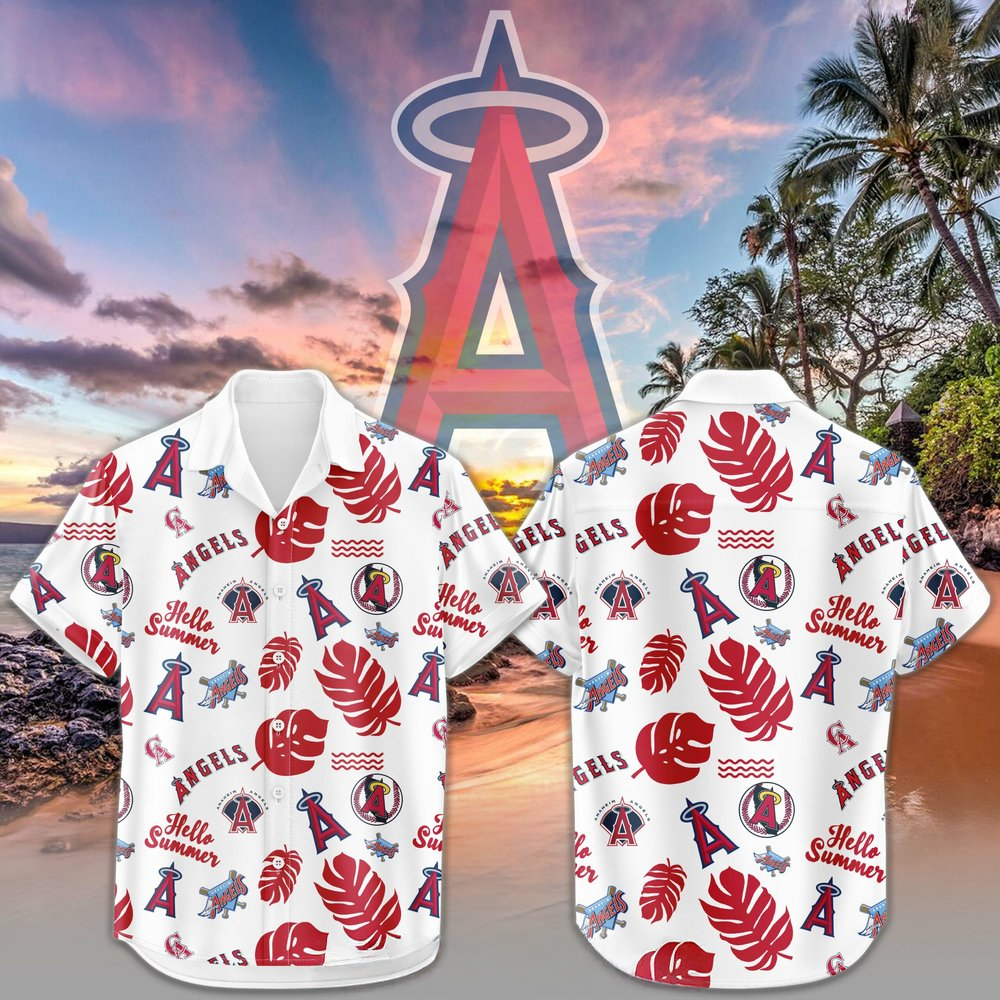 Los Angeles Angels Hello Summer 2025 Hawaiian Shirt Los Angeles Angels Merch Best Gifts For Dad-1