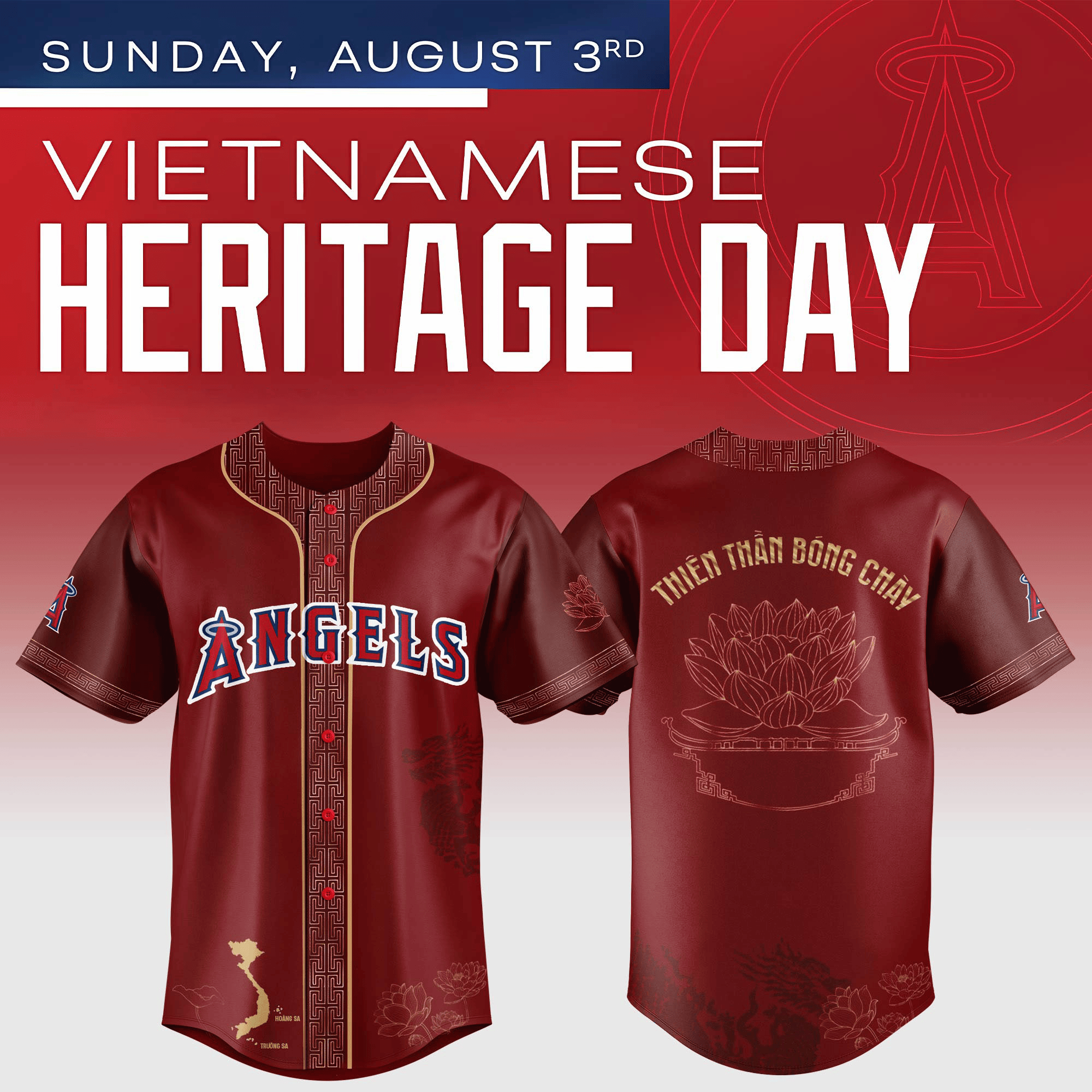 Los Angeles Angels Mlb X Vietnamese Heritage Night Baseball Jersey For Fans-1