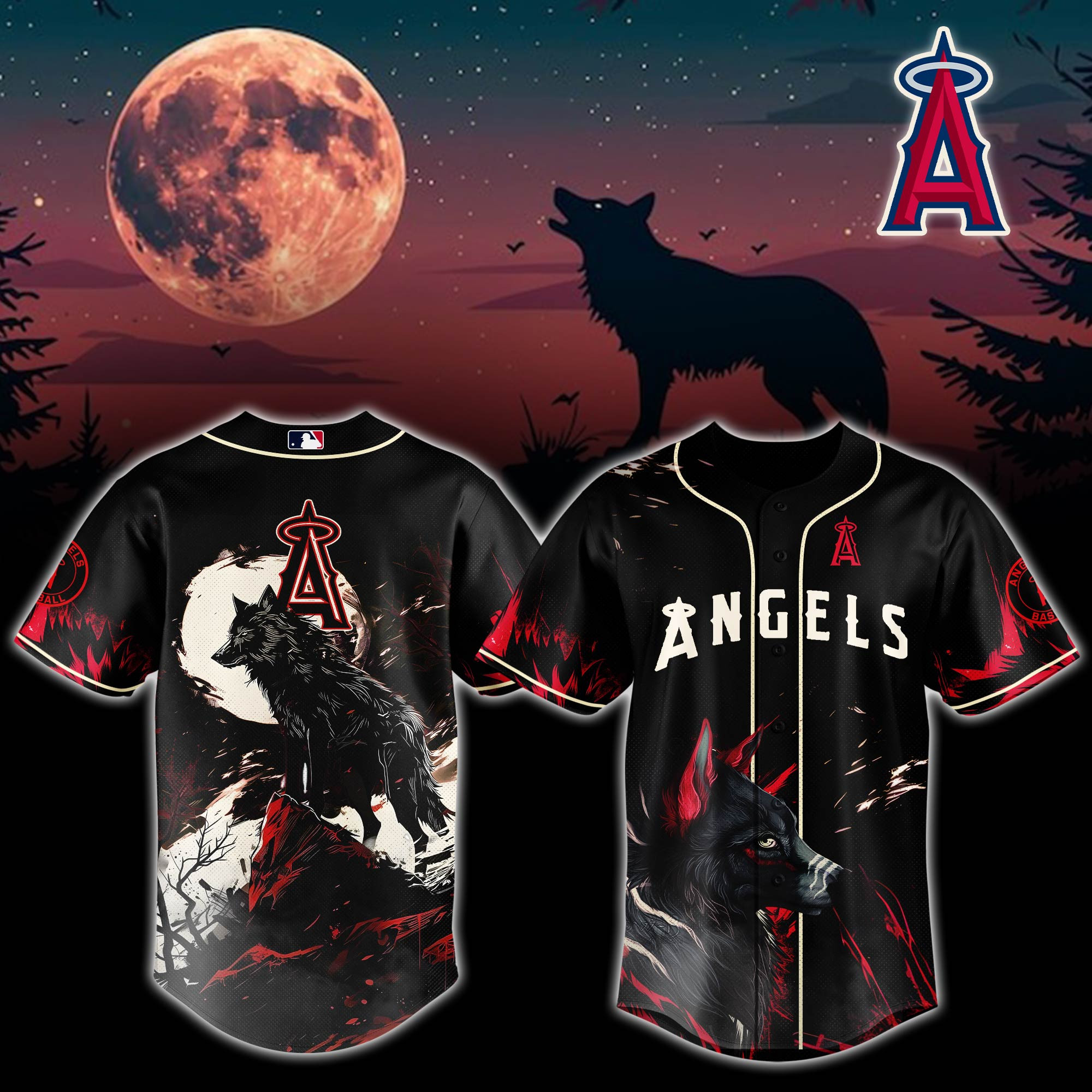 Los Angeles Angels Mlb X Worf Baseball Jersey For Fans-1