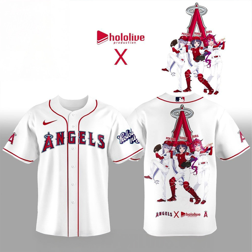 Los Angeles Angels X Hololive Night Collaboration Jersey LA Angels Merch Gifts For Dad-1