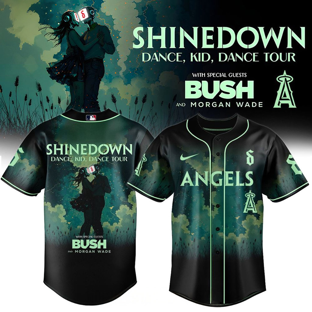 Los Angeles Angels X Shinedown Dance Kid Dance Tour Merch 2025 Baseball Jersey Angels Merch-1