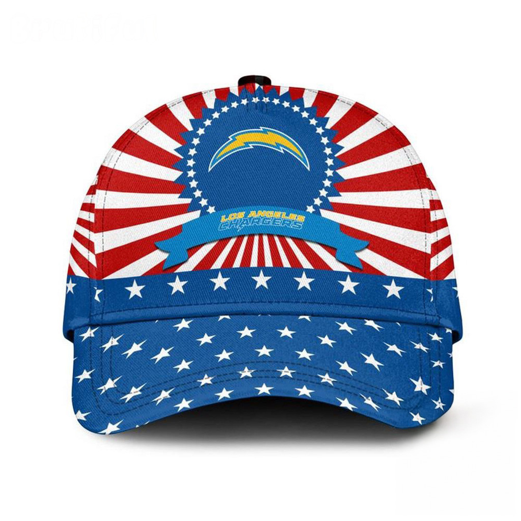 Los Angeles Chargers American Flag Pattern Independence Day Hat Los Angeles Chargers Merch-1
