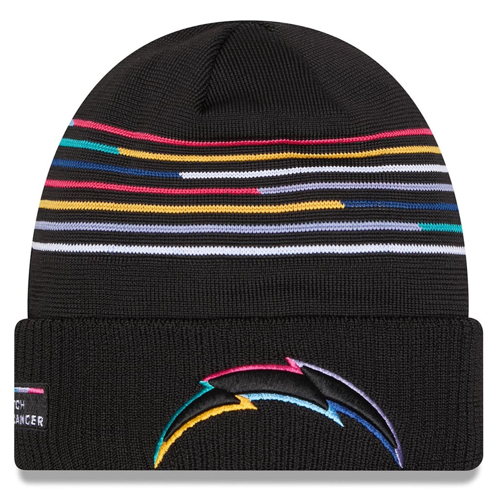 Los Angeles Chargers Crucial Catch NFL Beanie 2025 Rainbow Chargers Merch Gift Ideas For Dad-1