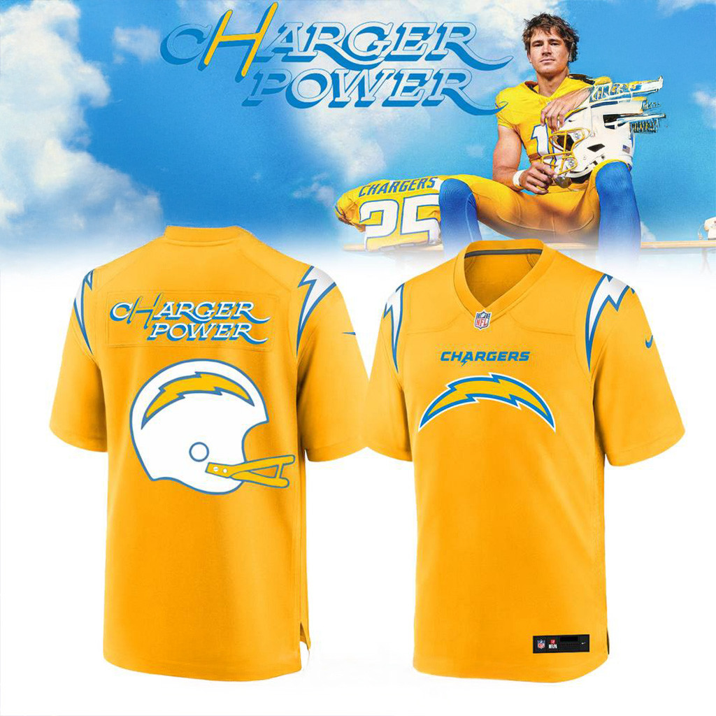 Los Angeles Chargers Power Football Jersey Chargers Merch Unique Gifts For Football Fans-1 Los Angeles Chargers Power Football Jersey Chargers Merch Unique Gifts For Football Fans-1