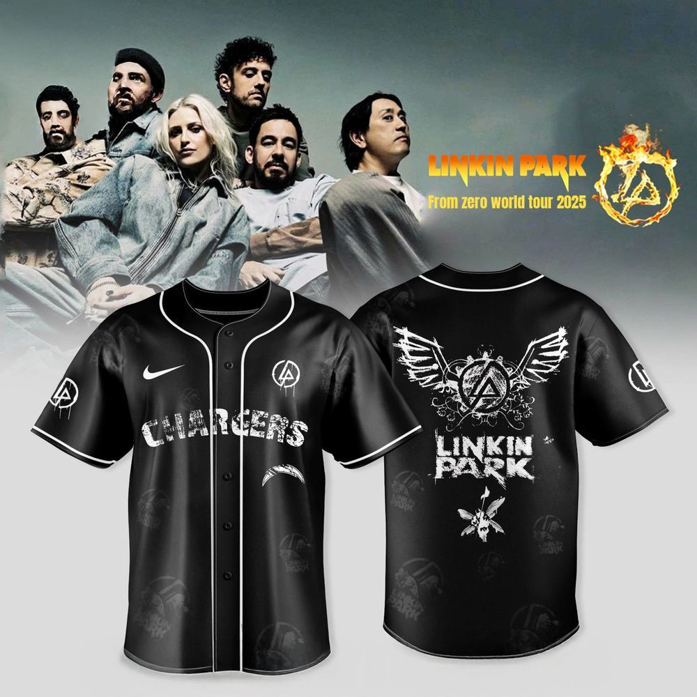 Los Angeles Chargers X Linkin Park From Zero World Tour 2025 Jersey Chargers Merch For Fans-1