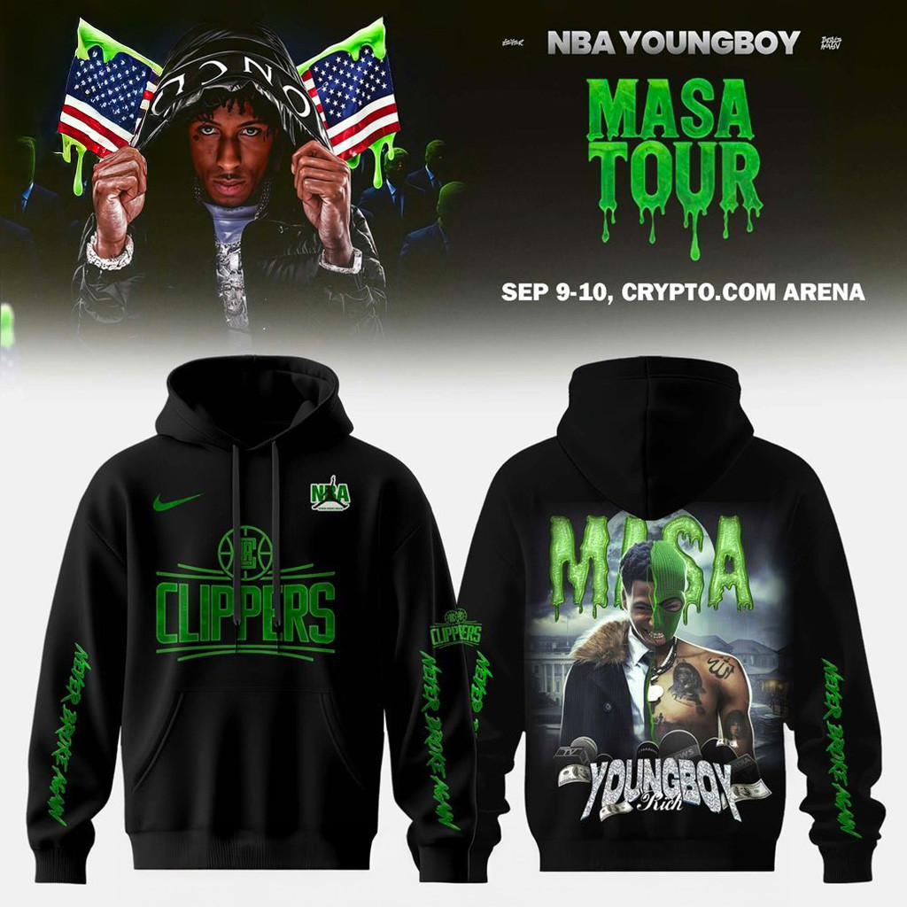 Los Angeles Clippers X Young Boy Masa Tour Merch Hoodie Clippers Merch Gifts For Him-1