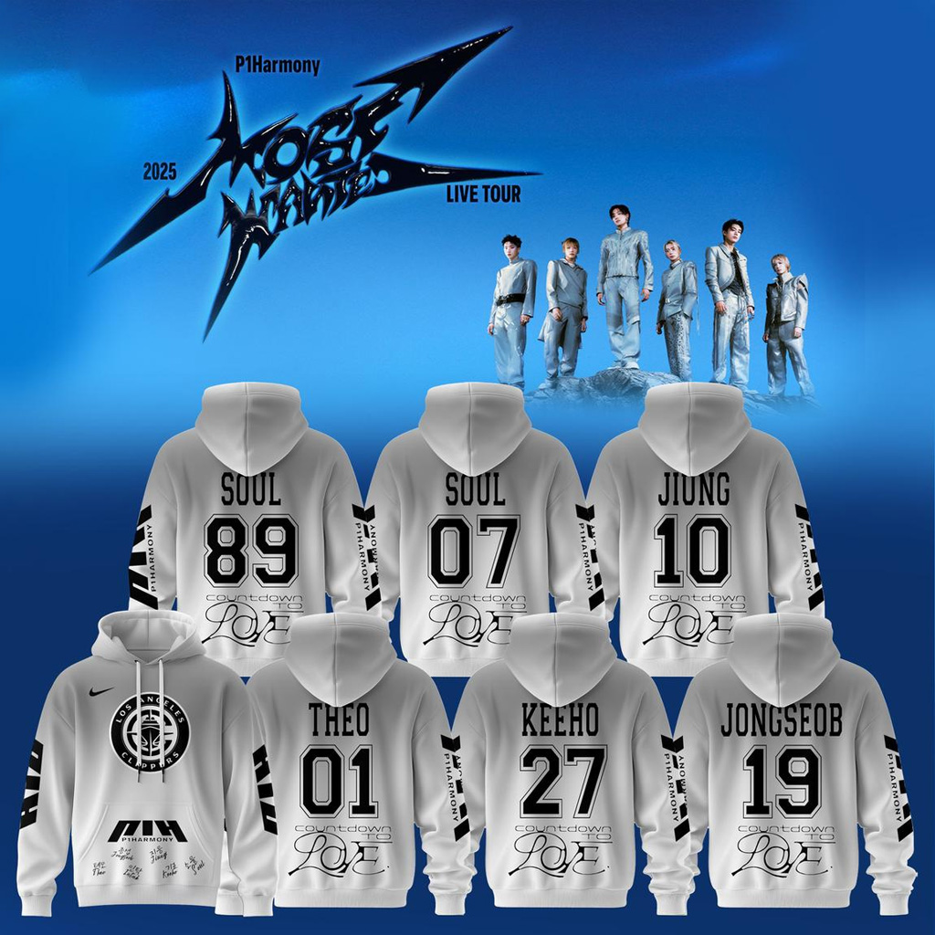 Los Angeles Clippers x P1Harmony Tour P1ustage H MOST WANTED Hoodie Clippers Merch Fans Gifts-1