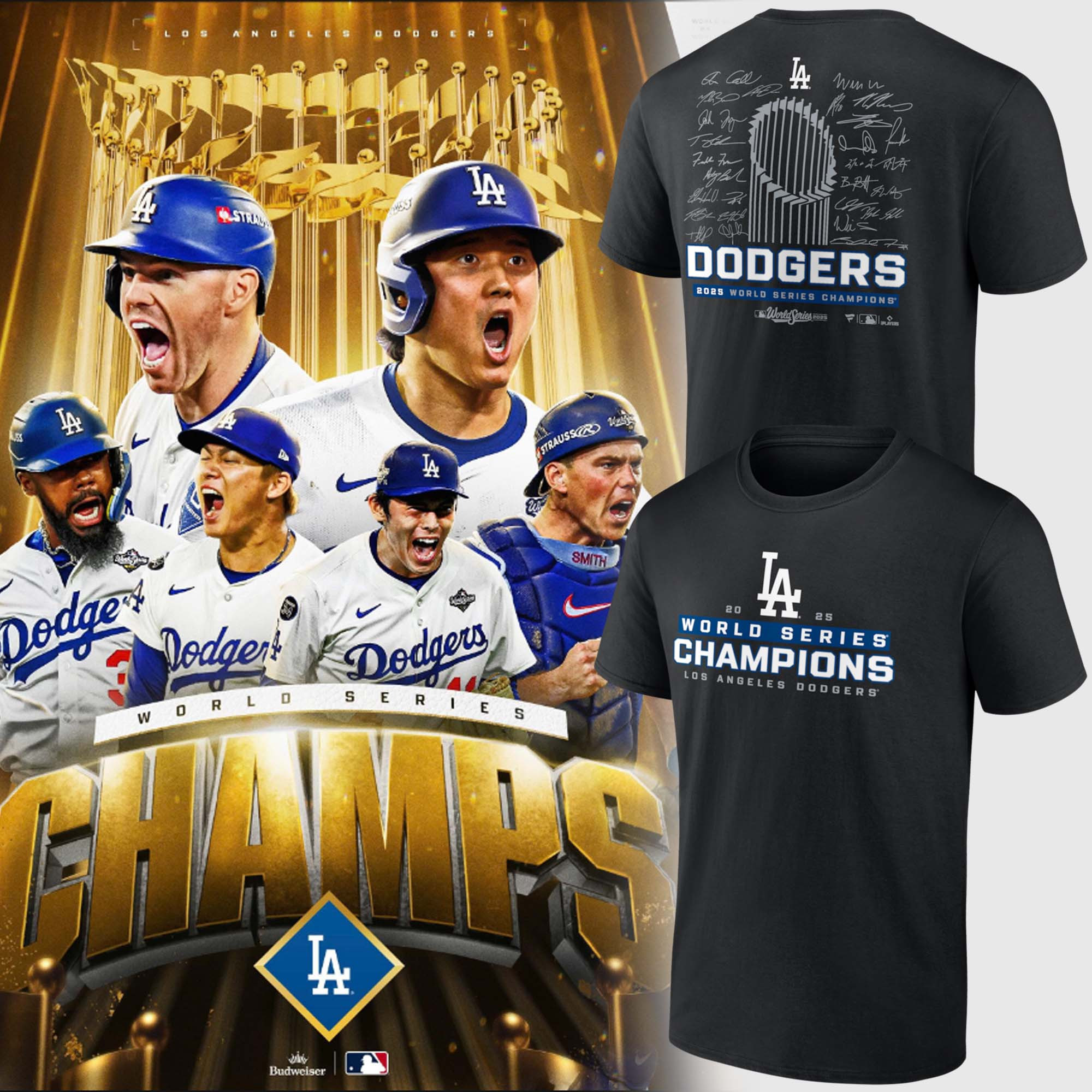 Los Angeles Dodger 2025 World Series Champions T-Shirt Dodger Champion Shirt Signature Gifts-1 Los Angeles Dodger 2025 World Series Champions T-Shirt Dodger Champion Shirt Signature Gifts-1