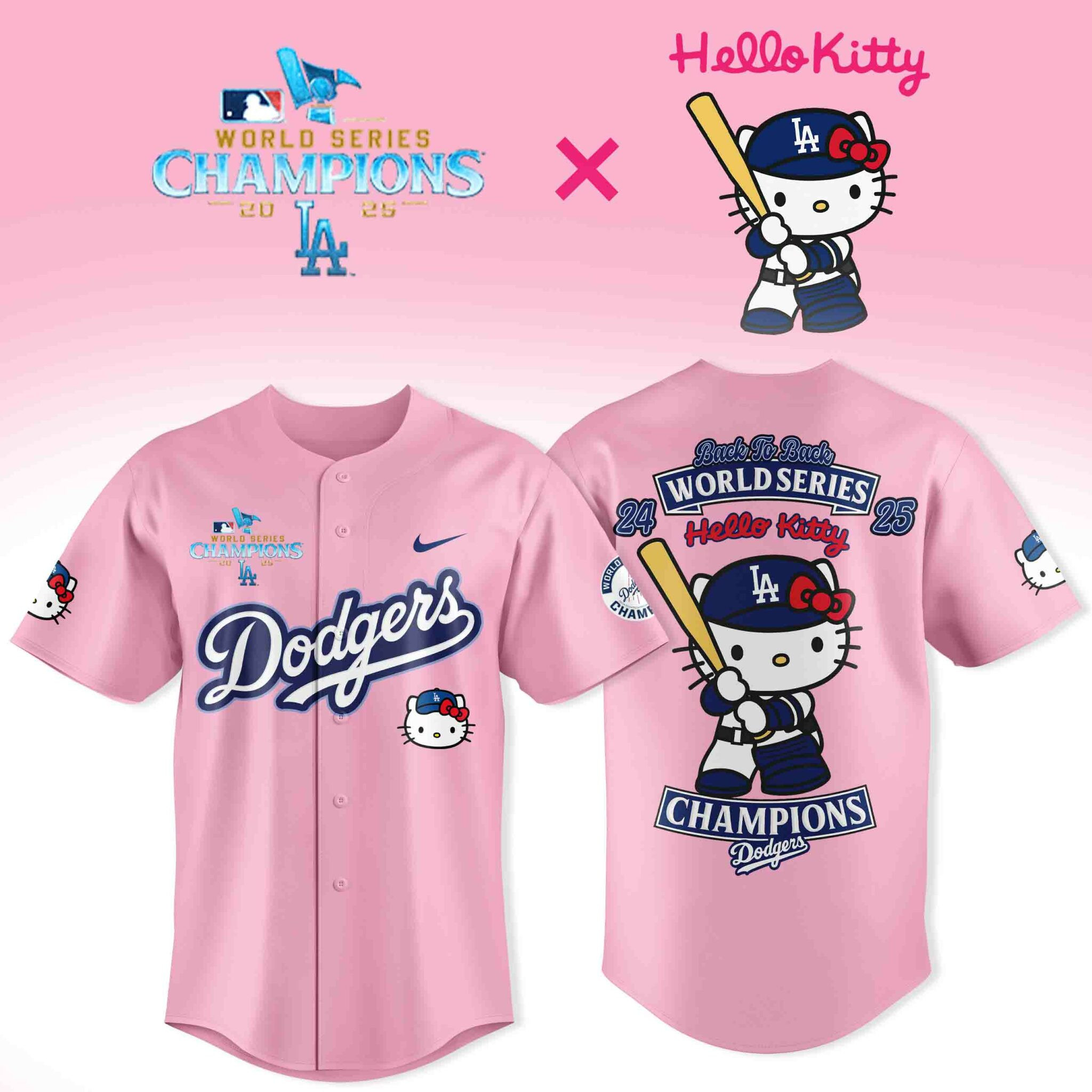 Los Angeles Dodgers 2025 X Hello Kitty Jersey Los Angeles Dodgers Shirt Baseball Lovers Gifts-1