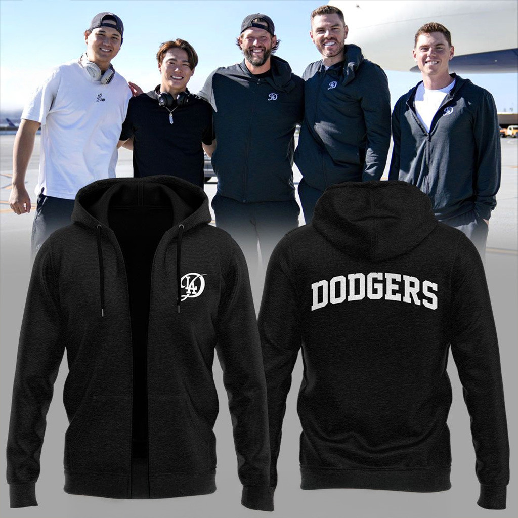 Los Angeles Dodgers All Star Game Zip Hoodie Los Angeles Dodgers Merch Gifts For Dad-1