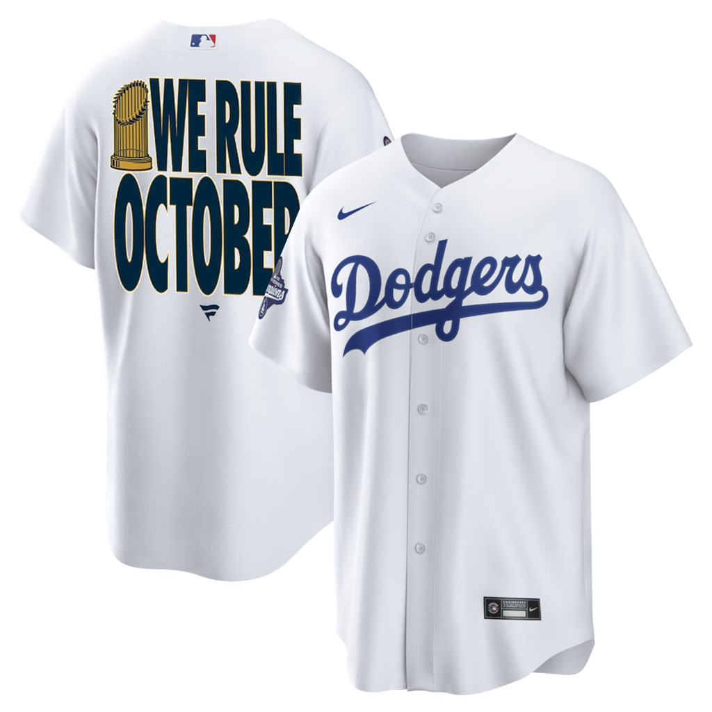 Los Angeles Dodgers Back To Back Champions Jersey We Rule October World Series Merch 2025-1