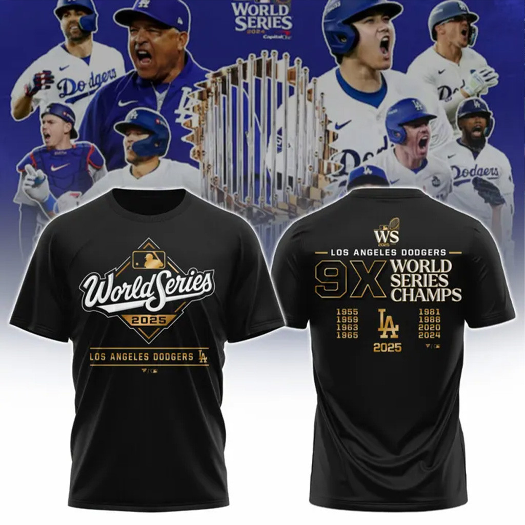 Los Angeles Dodgers Back To Back Champions Shirt LAD 2025 World Series Champions T-Shirt Gifts-1