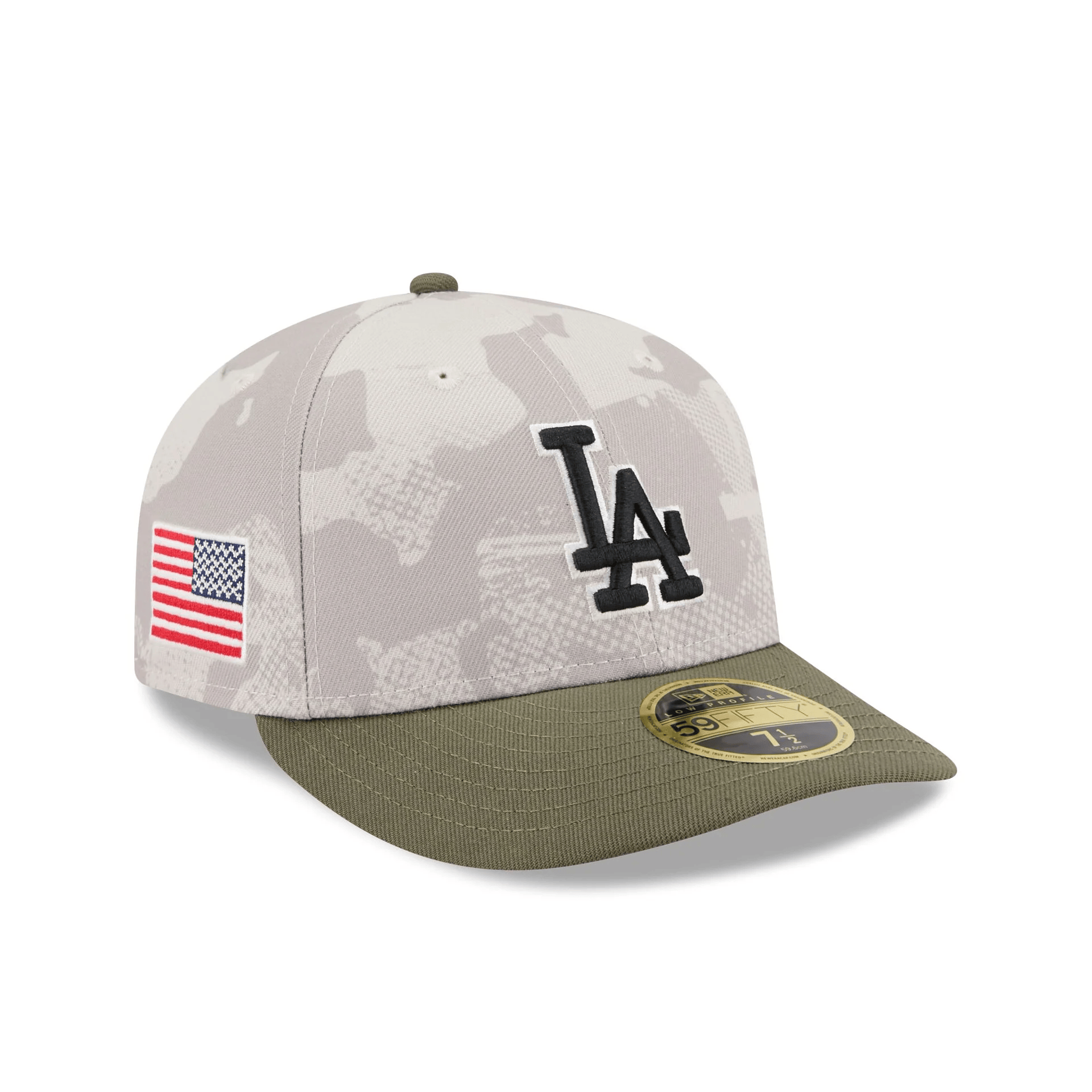 Los Angeles Dodgers Camo Hat MLB Armed Forces Day 2025 Hat Merch Birthday Presents For Dad-1