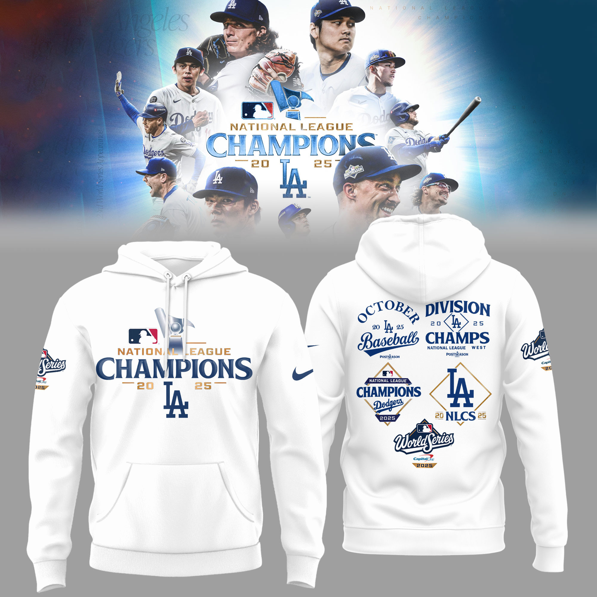 Los Angeles Dodgers Champions 2025 Hoodie Dodger World Series Merch Best Presents-1