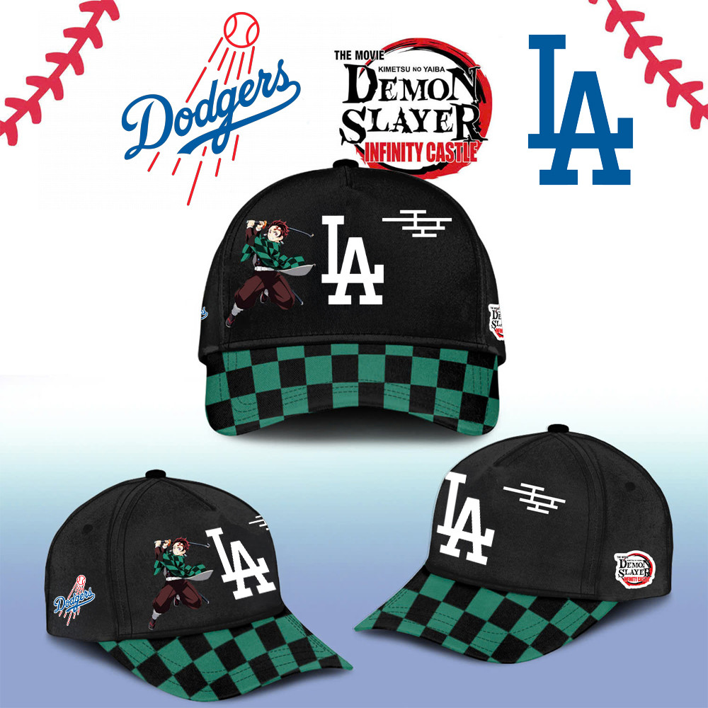 Los Angeles Dodgers Demon Slayer Tanjiro Cap 2025 Gift Ideas For Tanjiro Fans-1