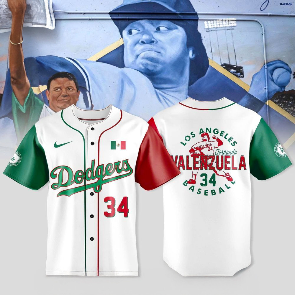 Los Angeles Dodgers Fernando Valenzuela Legacy Jersey Dodgers Merch Fans Gifts-1