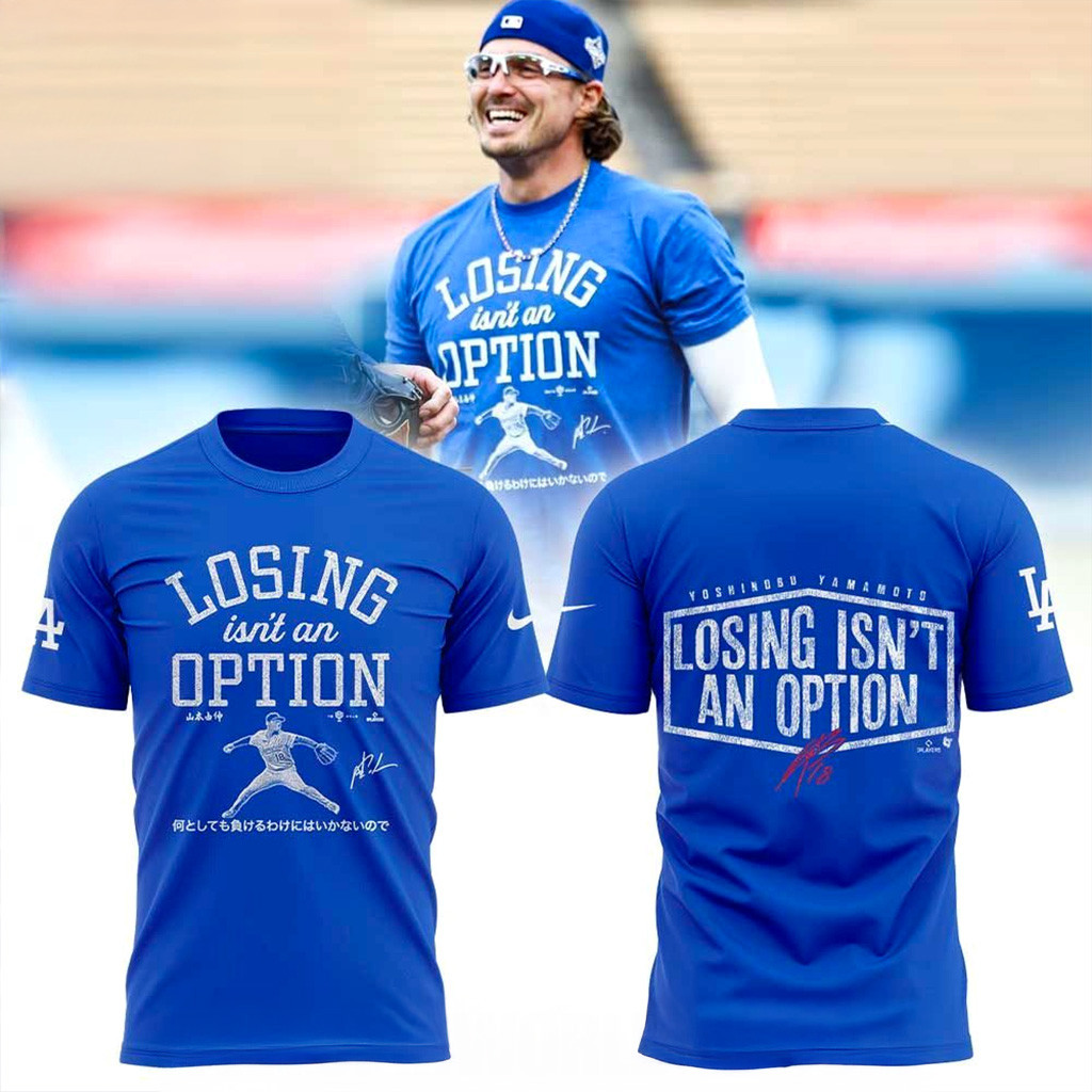 Los Angeles Dodgers Jesus Losing Isn't An Option T-Shirt Dodgers Merch Baseball Lover Gift Ideas-1