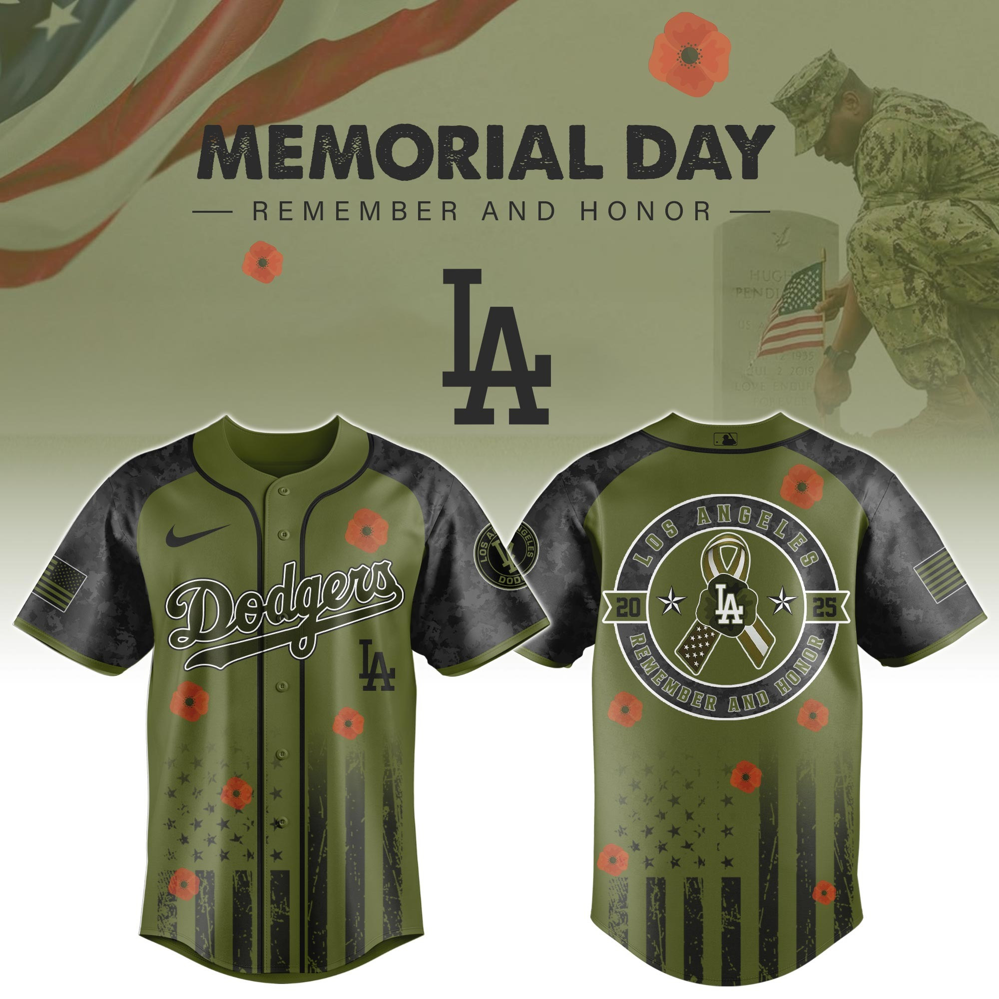 Los Angeles Dodgers MLB x Memorial Day Edition Jersey 2025 Los Angeles Dodgers Merch-1