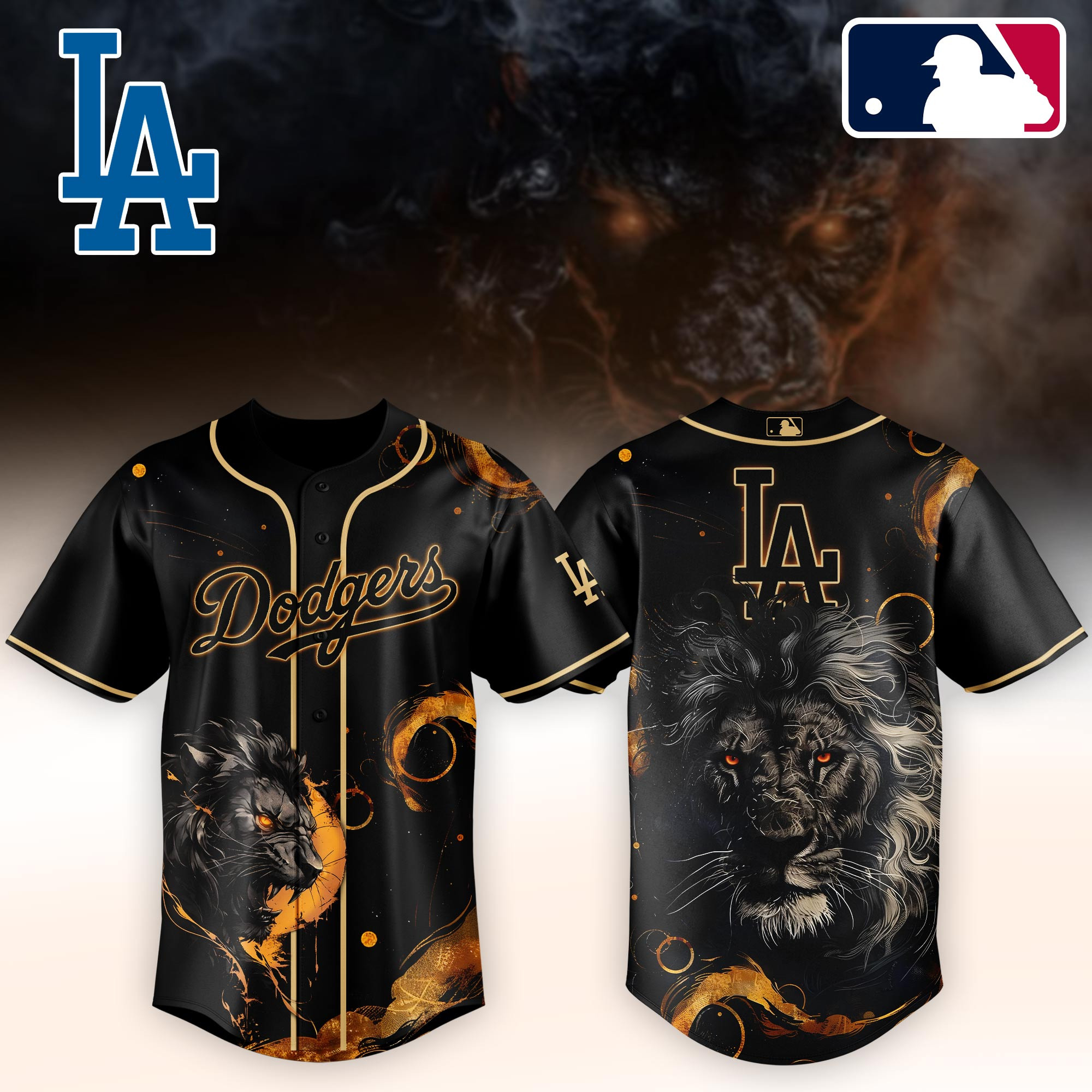 Los Angeles Dodgers Mlb X Lion Baseball Jersey For Fans-1