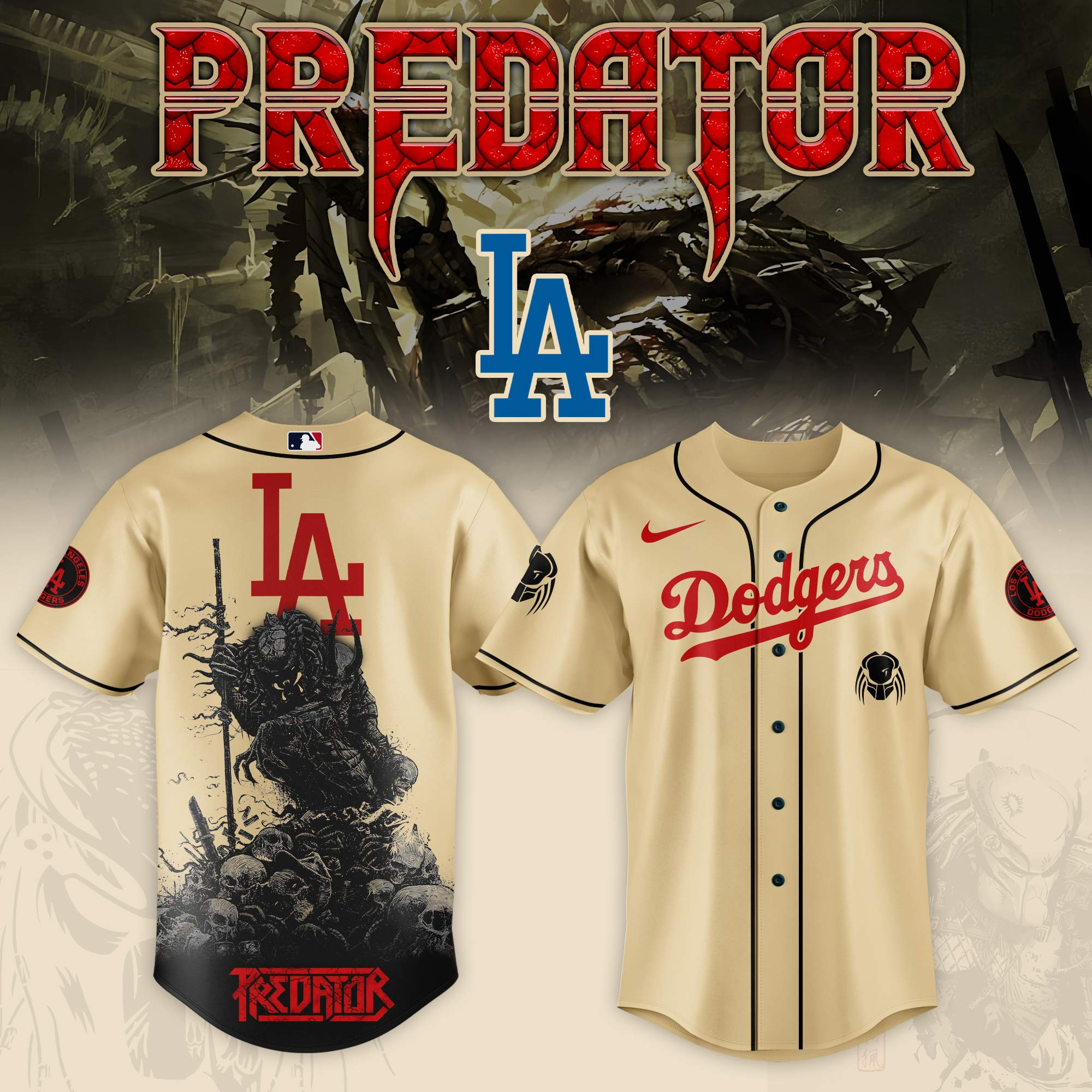 Los Angeles Dodgers Mlb X Predator Baseball Jersey For Fans-1