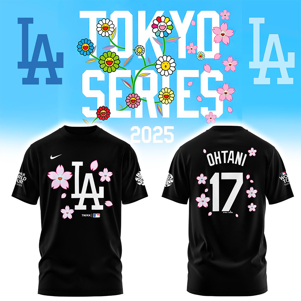 Los Angeles Dodgers OHTANI Tokyo Series 2025 Black T-Shirt Cool Baseball Gifts-1 Los Angeles Dodgers OHTANI Tokyo Series 2025 Black T-Shirt Cool Baseball Gifts-1