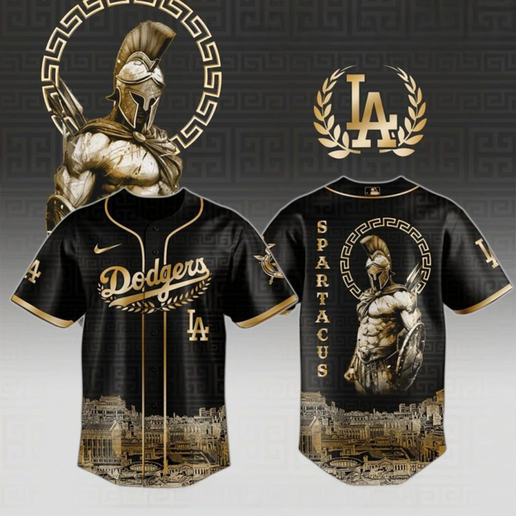 Los Angeles Dodgers Spartacus Night Baseball Jersey Los Angeles Angels Merch Dad Gifts-1