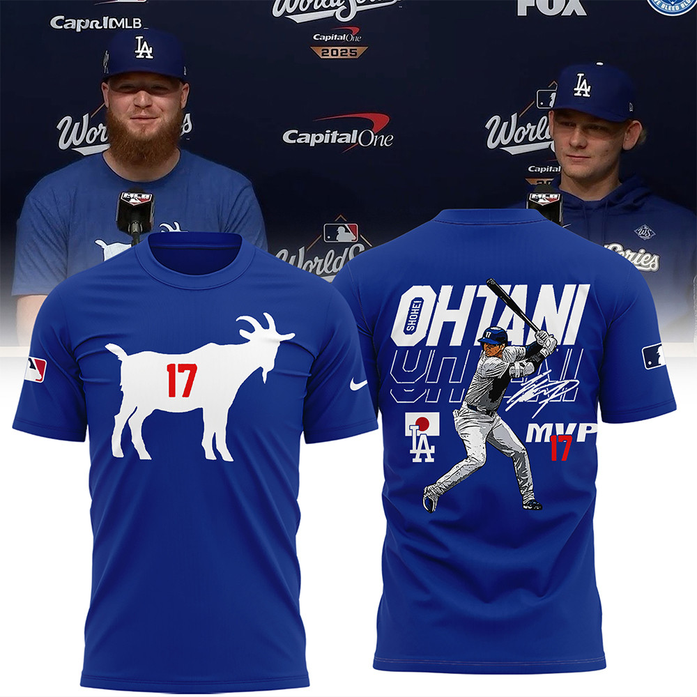 Los Angeles Dodgers The Goat Shohei Ohtani T-Shirt Dodger World Series Merchandise 2025 Gift-1