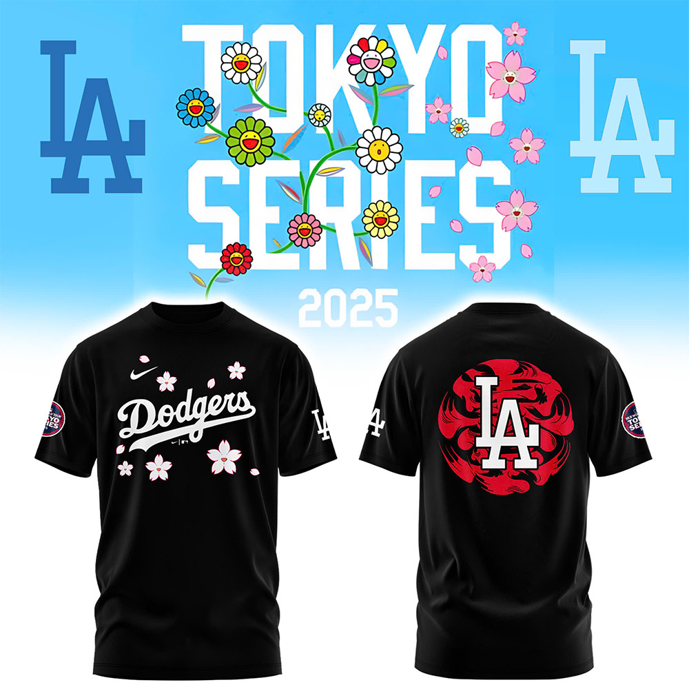 Los Angeles Dodgers Tokyo Series 2025 Black Shirt Baseball Lover Gift Ideas-1