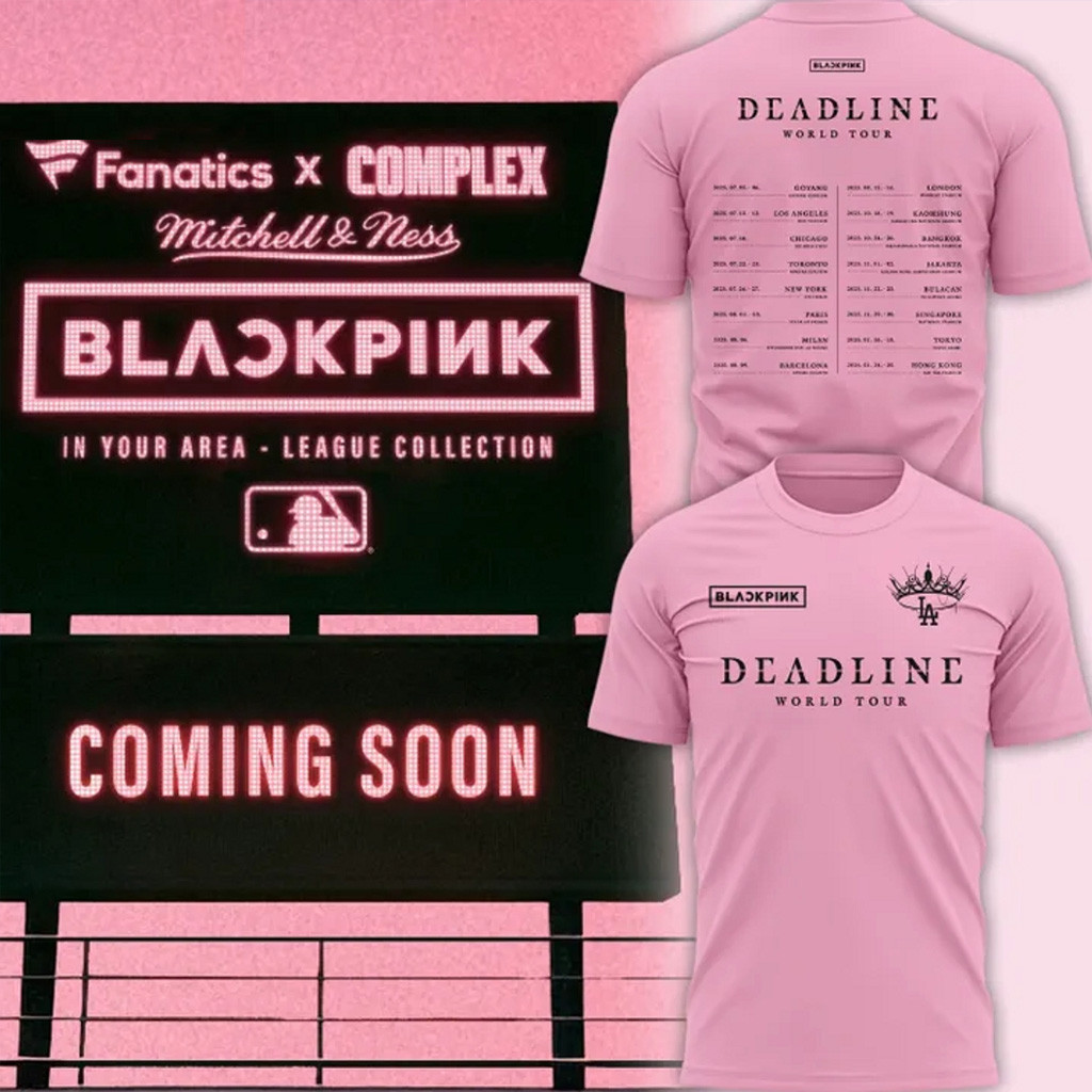 Los Angeles Dodgers X Blackpink Deadline World Tour T-Shirt 2025 Dodgers Merch For Fans-1