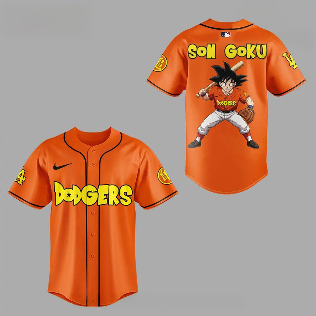 Los Angeles Dodgers X Dragon Ball Night 2025 Baseball Jersey LA Dodgers Merch-1