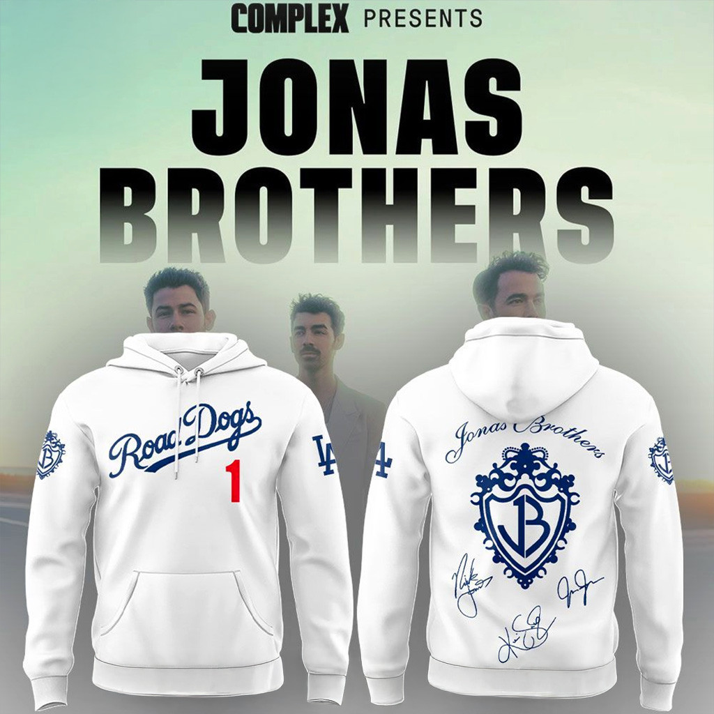 Los Angeles Dodgers X The Jonas Brothers Hoodie Los Angeles Dodgers Merch Gifts For Him-1