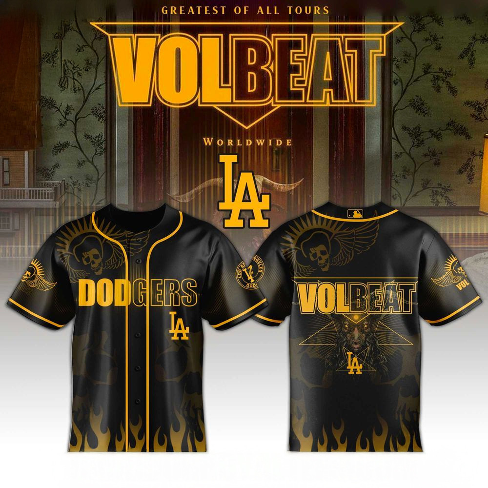 Los Angeles Dodgers X Volbeat Jersey Dodgers Merch Gifts For Dad-1